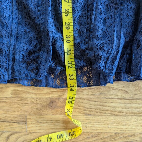 Charlotte Russe Navy Lacy Dress, Large - Picture 7 of 9